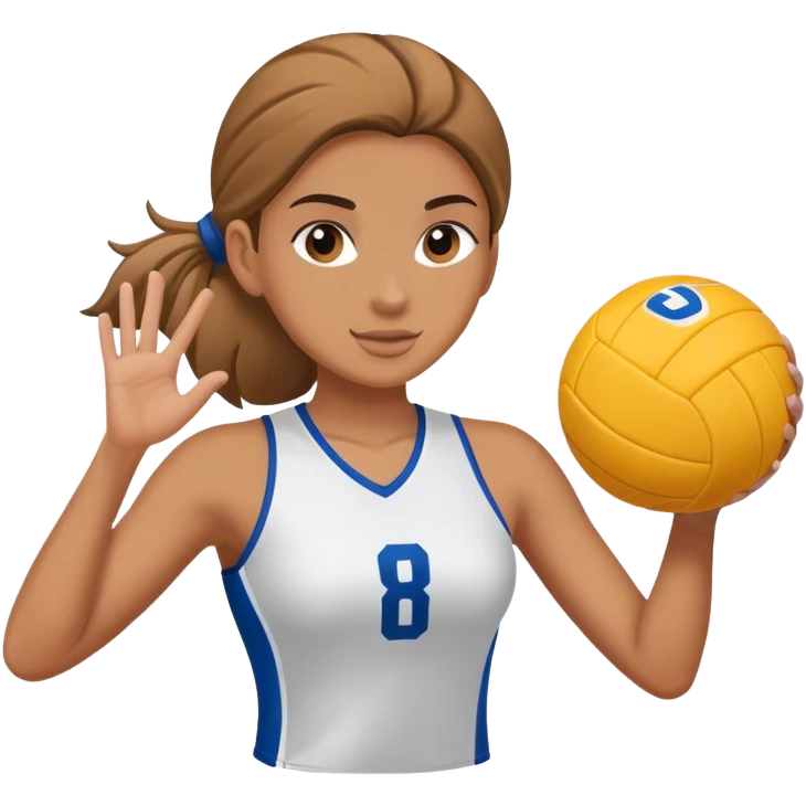 A girl pumping a volleyball  emoji