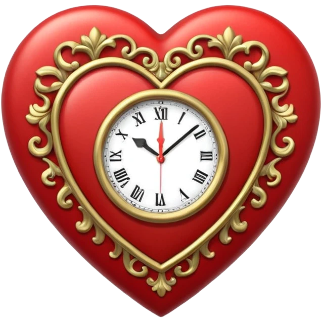 heart clock emoji