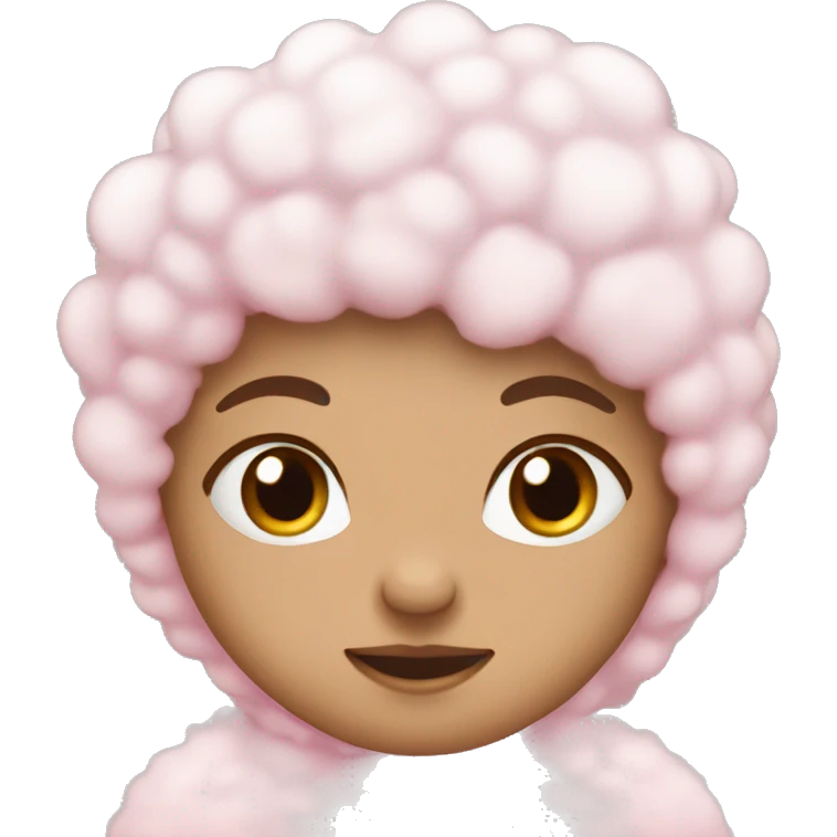 Snowy baby pink heart emoji