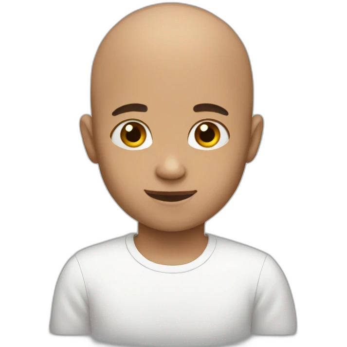 boy ^no hair emoji