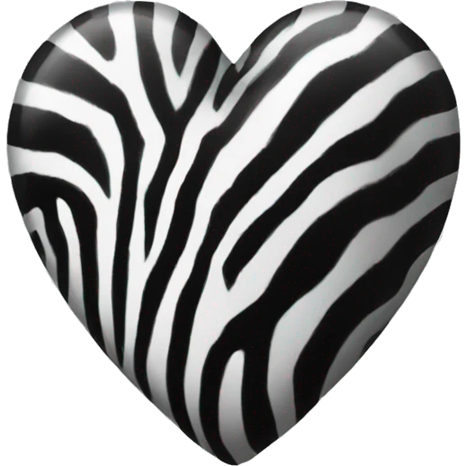 Zebra heart emoji