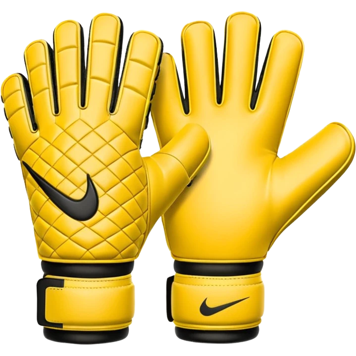 Des gants de gardien de but de foot nike jaune emoji