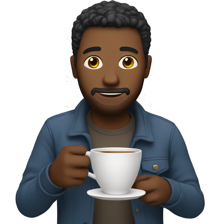 man with a cup emoji