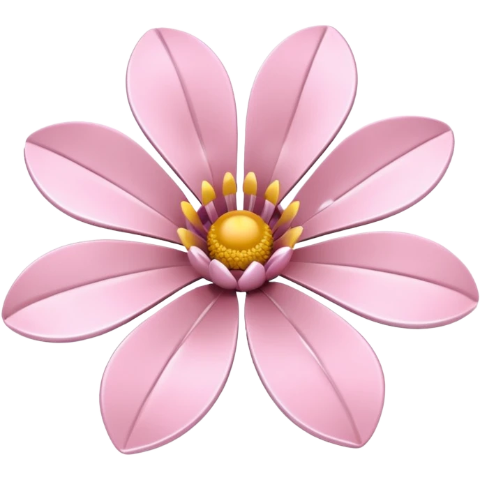 light pink metallic 3d flower emoji
