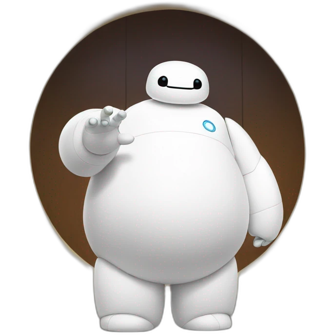Baymax saying bye emoji
