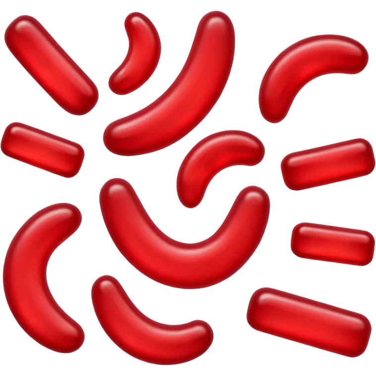 red u-shaped candy emoji