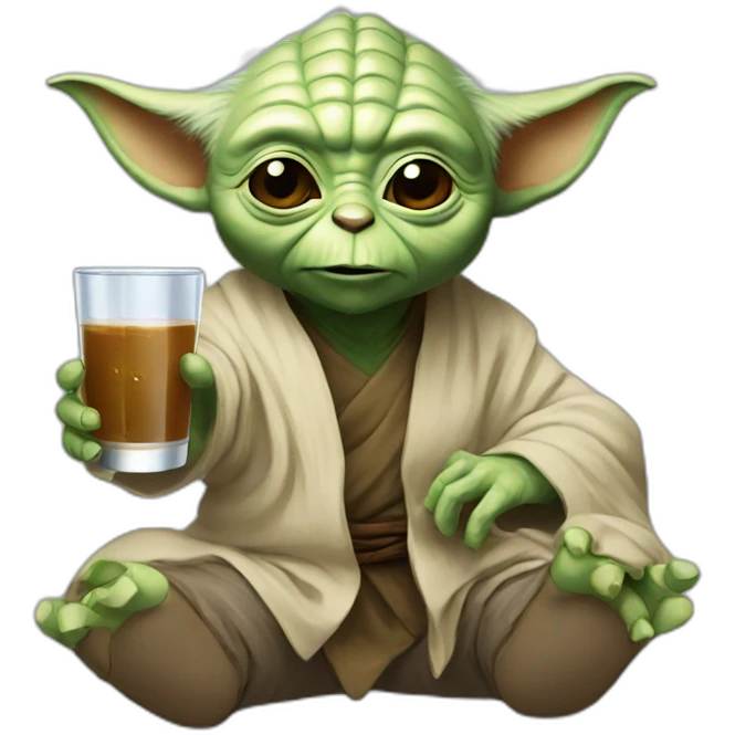Yoda drink à bear  emoji