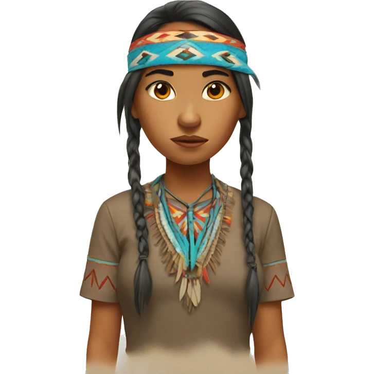Navajo girl mad emoji