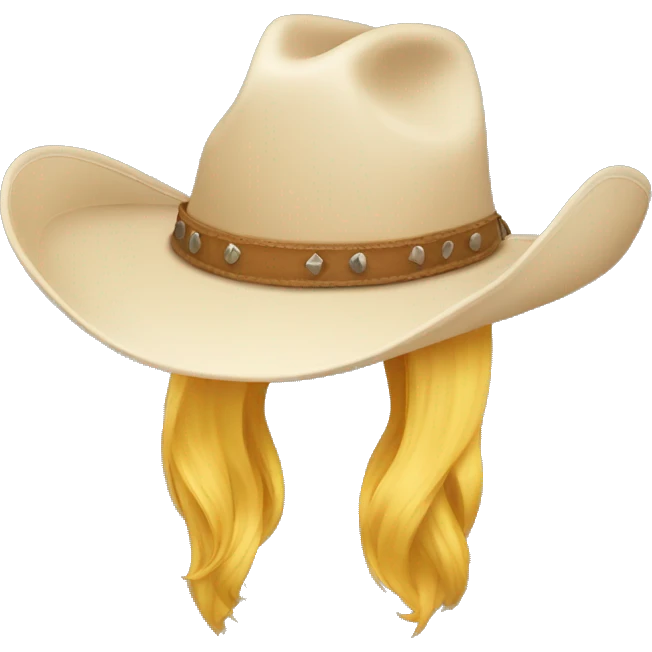 Coastal cowgirl hat emoji