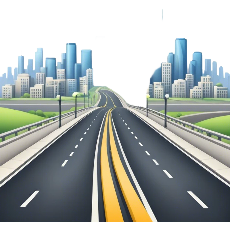Road leading to a city emoji