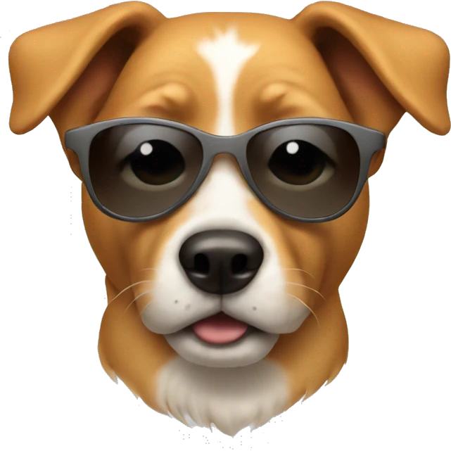 Dog in sunglasses emoji