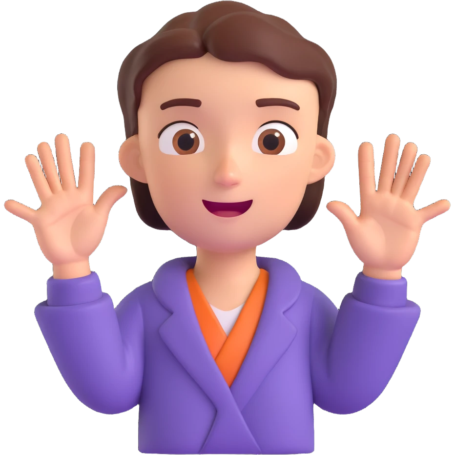 emoji of a character with hands spread out and a nonchalant facial expression expressing 'Nah' emoji