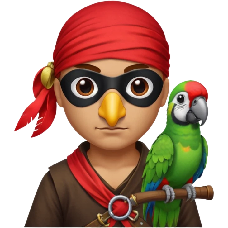 pirate and parrot emoji