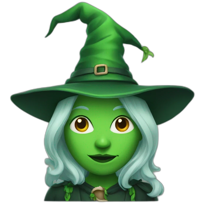 Green witch emoji