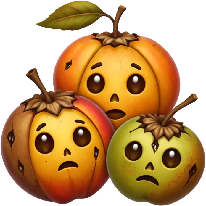 small pile of rotten fruits emoji