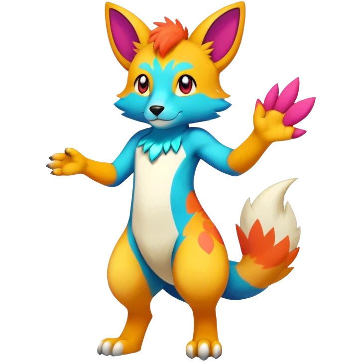 colorful anthro fursona Fakemon emoji