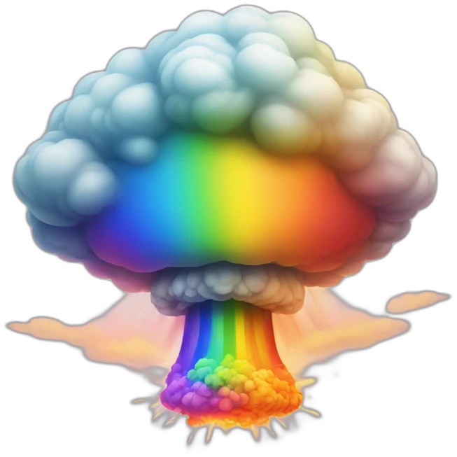 Rainbow nuclear explotion emoji
