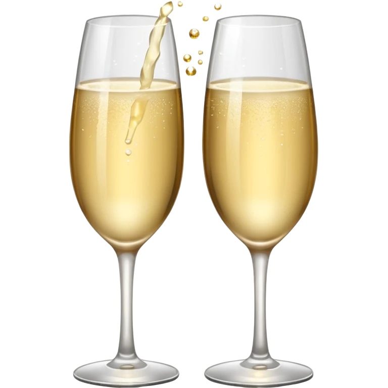 Champagne glasses clinking together emoji