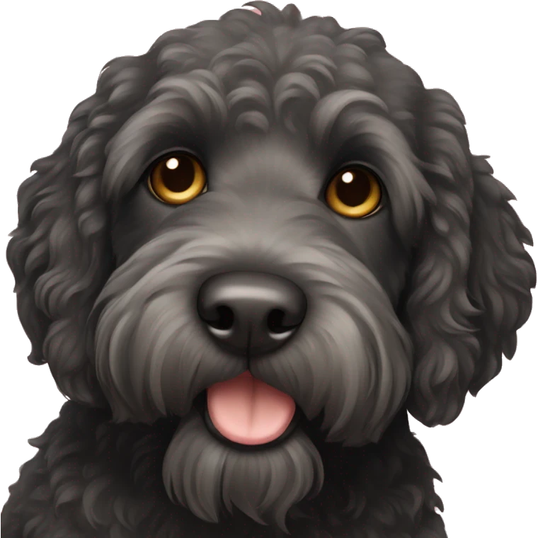 black labradoodle dog emoji