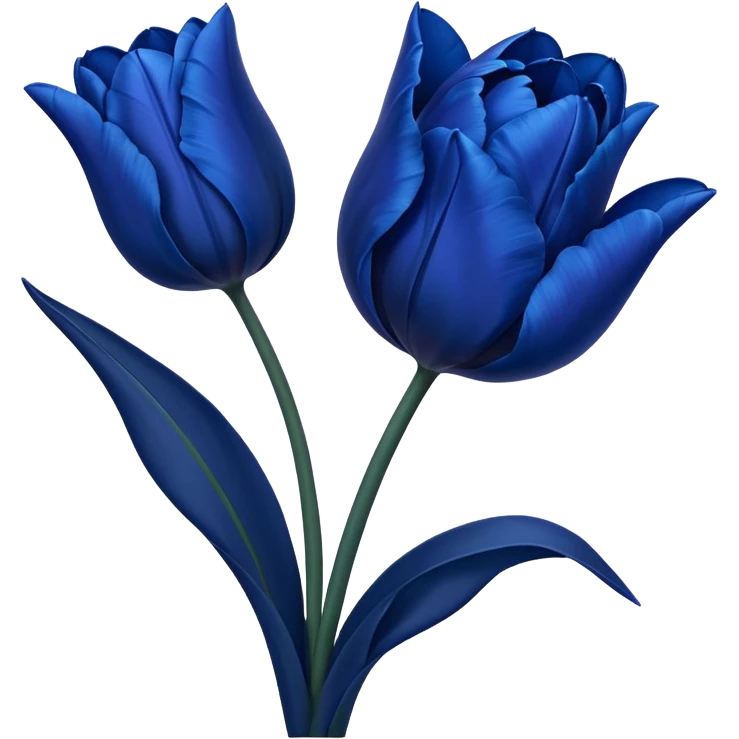 Dark blue tulip emoji