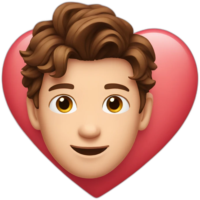 heart with face of Tom Holland emoji