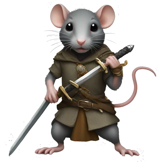 Rat with a sword emoji