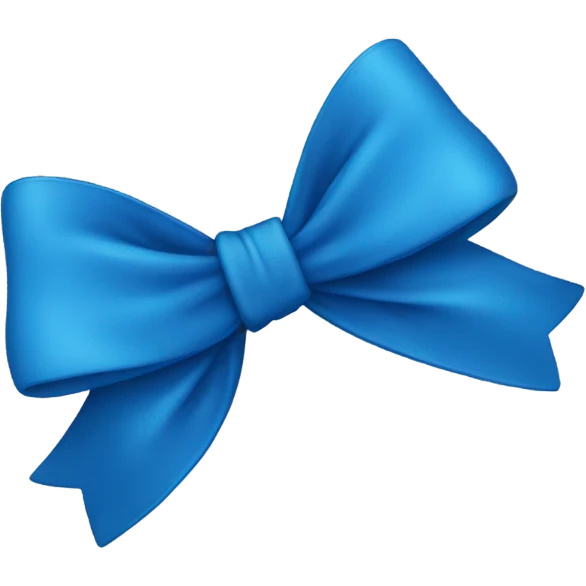 Blue bow emoji