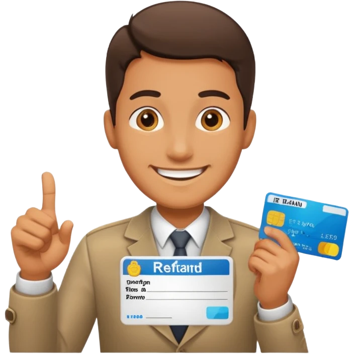 guy giving refund emoji