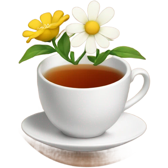 Tea with flowers  emoji