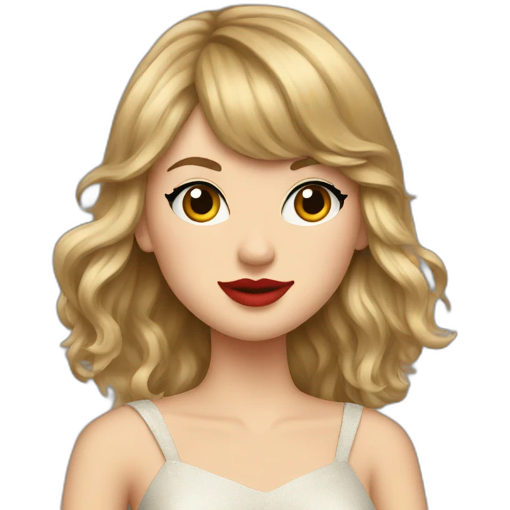 Taylor swift showing a heart emoji