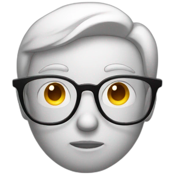 EMOJI FACE THINKING WITH GLASSES emoji