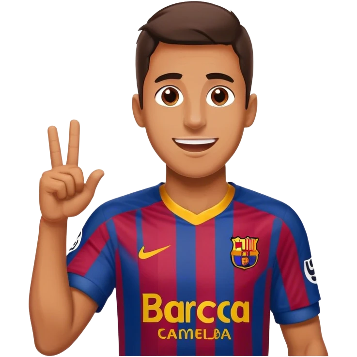 A barça fan celebrate  emoji