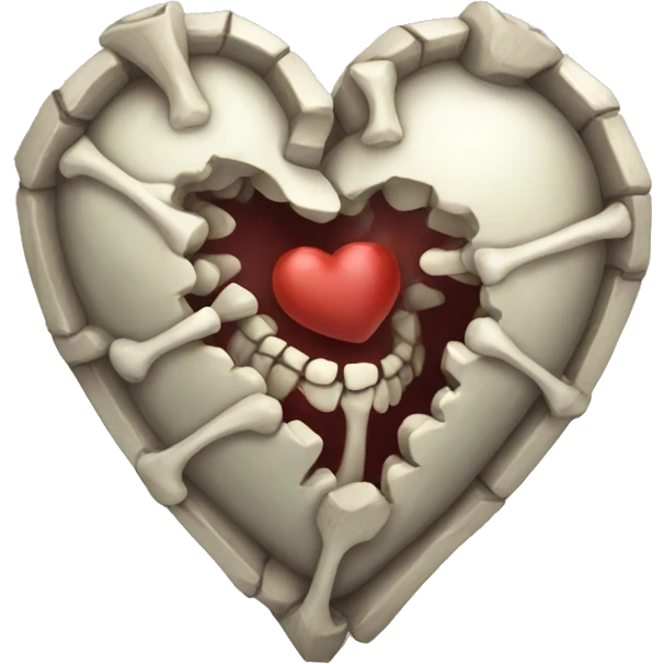 Skeleton heart emoji