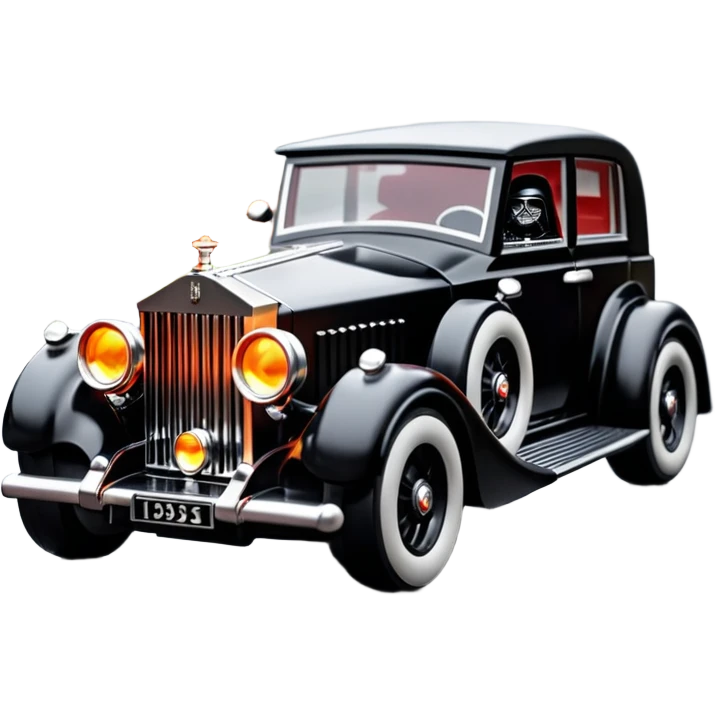    Hot wheels Darth Vader themed 1934 Rolls Royce scary Halloween monster rc car on  dark raining road  emoji