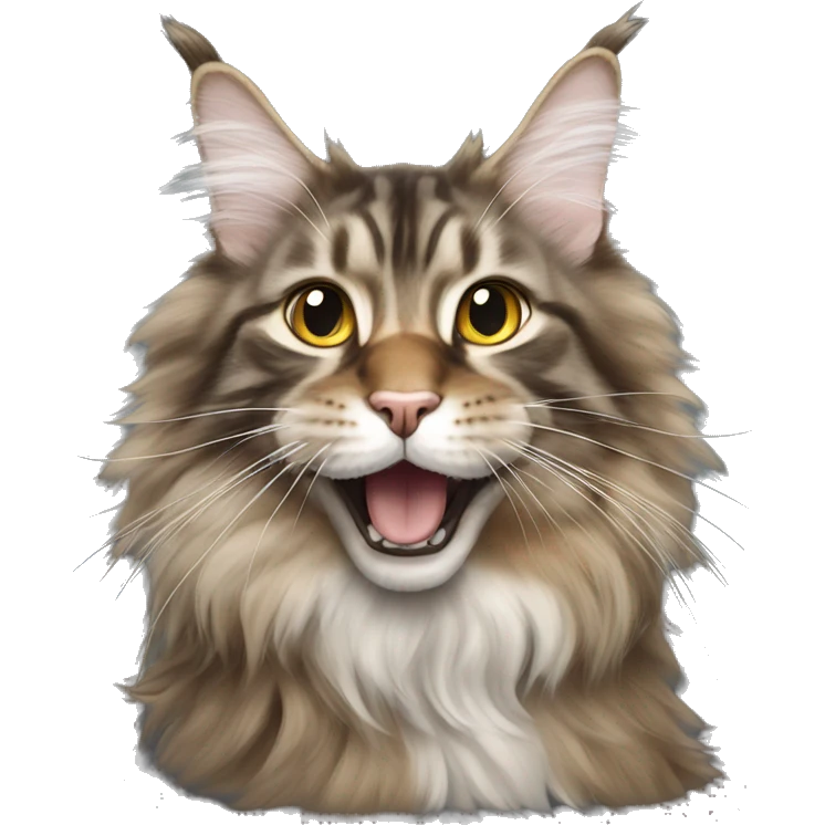 Flying maine coon emoji