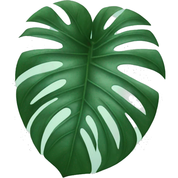 Monstera albo apple style emoji  emoji