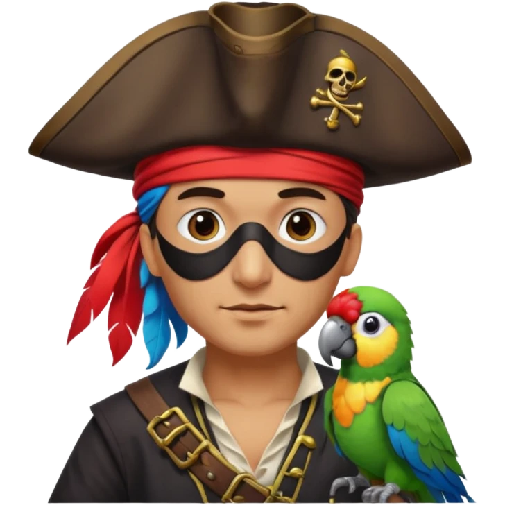 pirate and parrot emoji