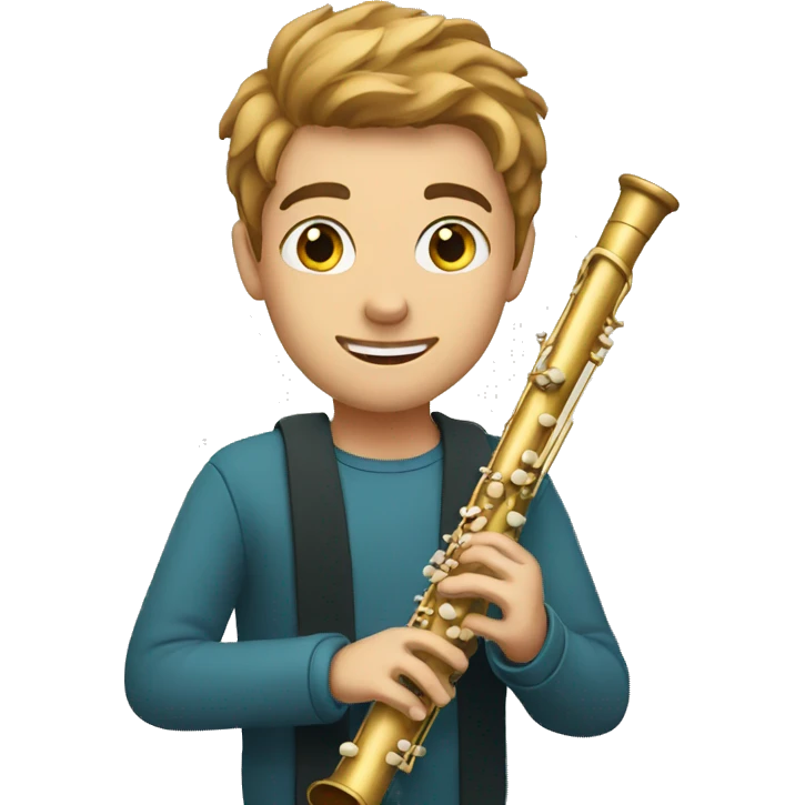 cute guy with flute emoji