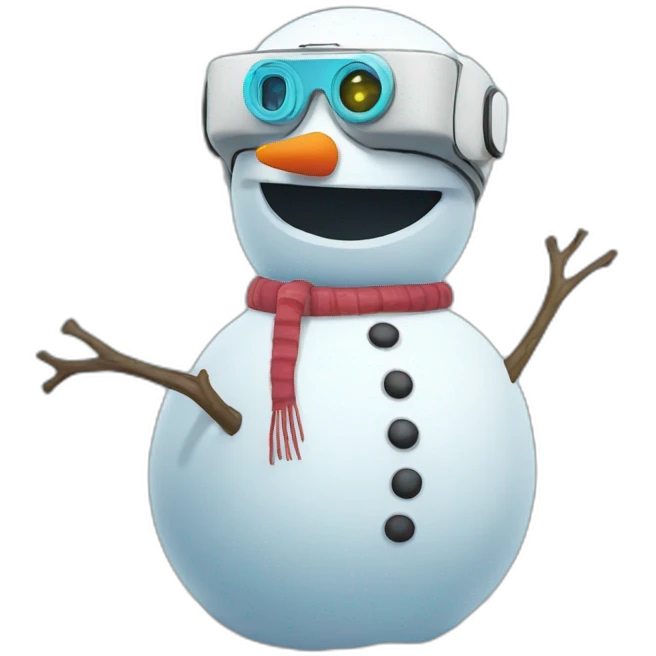 snowman in vr headset emoji