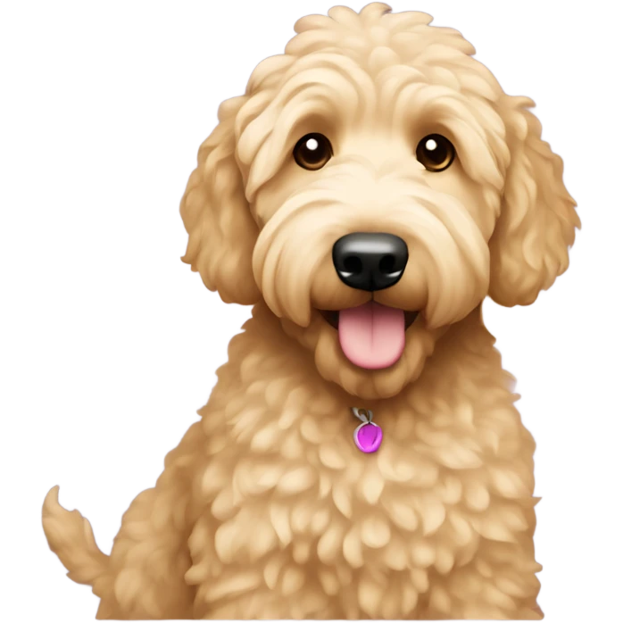 Goldendoodle with blonde hair  emoji