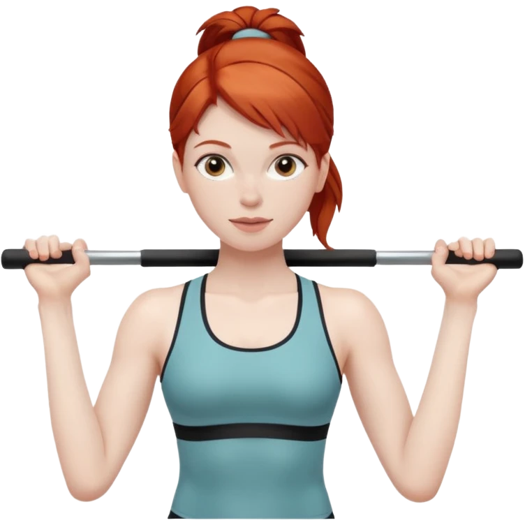 pilates girl whit redhead  emoji