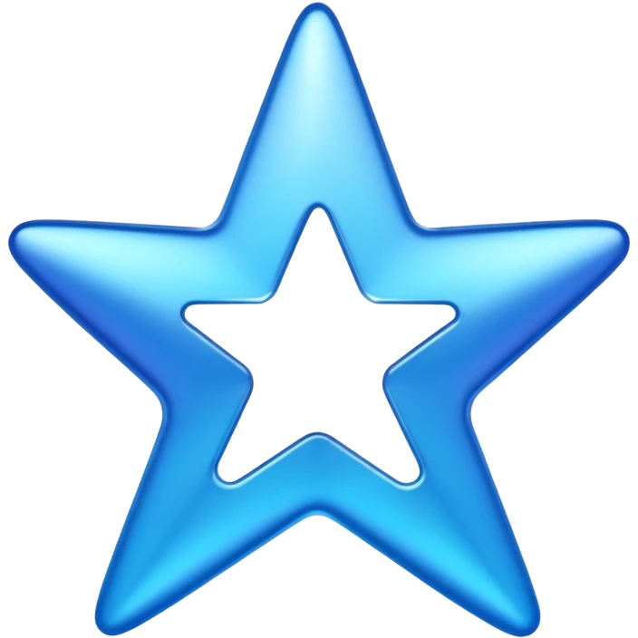 blue sorayama gradient chrome plasma energy star emoji