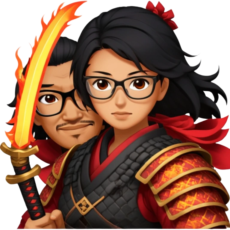 Fire-Wielding Samurai emoji