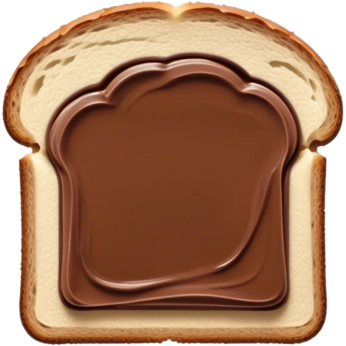 slice of bread covered in nutella spread emoji