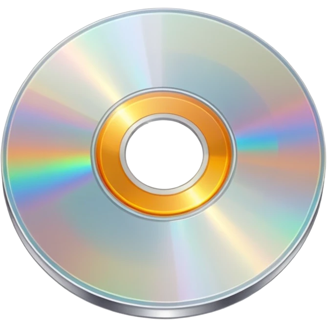 белый светящийся CD-диск, no background emoji