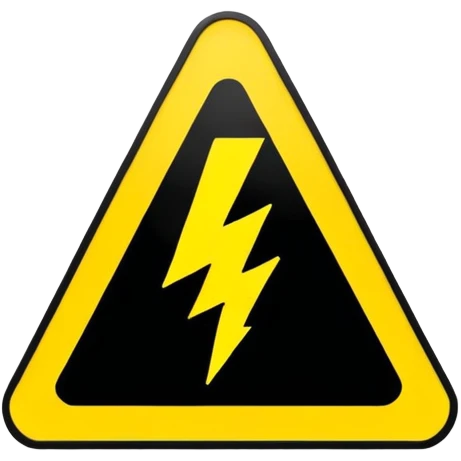 high voltage electricity lightning bolt warning sign emoji