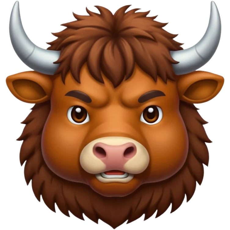 High resolution of An ox emoji