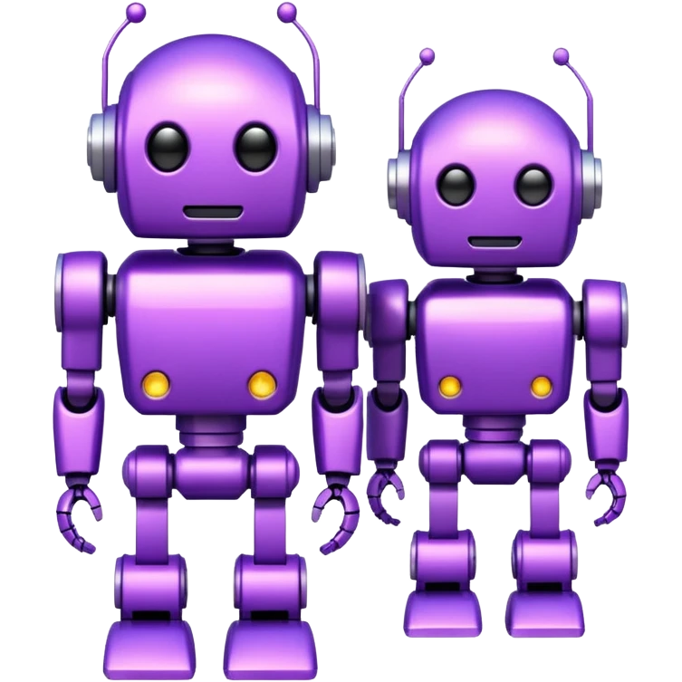 glitter purple robots emoji