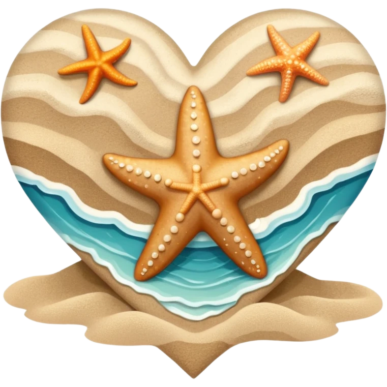 beach themed heart emoji