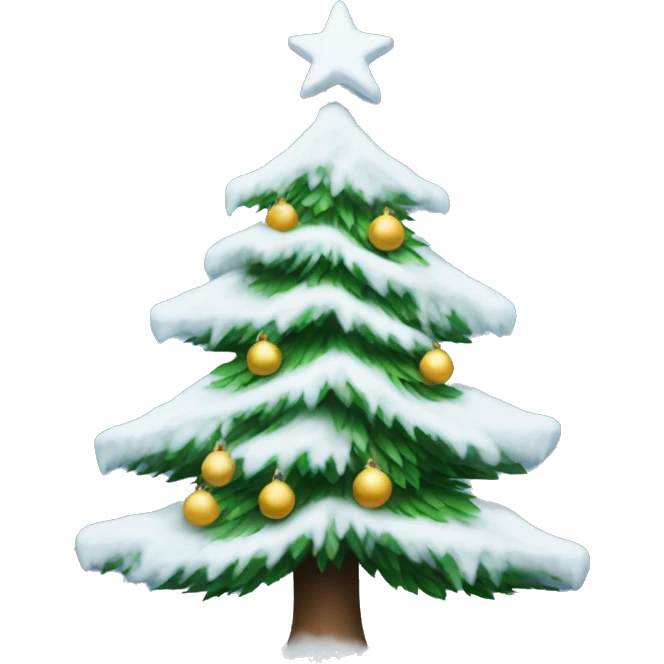 Snowy Christmas tree emoji